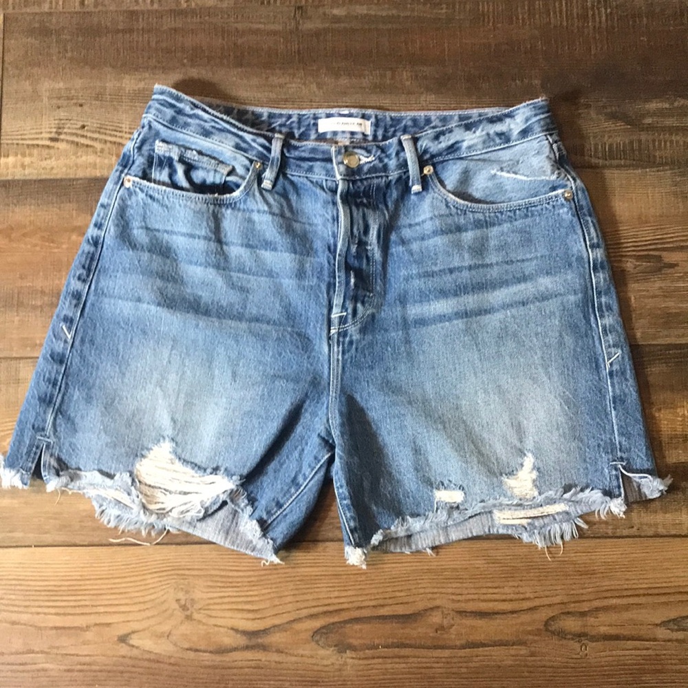 🐬Good American Blue High Waist Denim Shorts